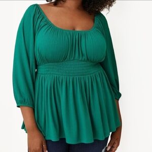 Torrid Pullover Green Pullover Top Size 2X